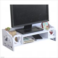 HYJHDD Desk Storage Rack Computer Monitor Increased Storage Rack with Drawer Keyboard Storage