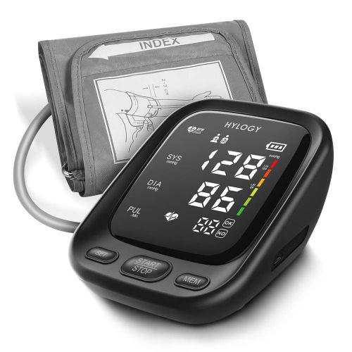  [아마존 핫딜]  [아마존핫딜]Oberarm Blutdruckmessgerat, HYLOGY Digital Vollautomatisch Blutdruckmessgerat und Pulsmessung, Grosses LED Display und Grosse Manschette, 2x90 Dual-User-Modus（Mehrweg）