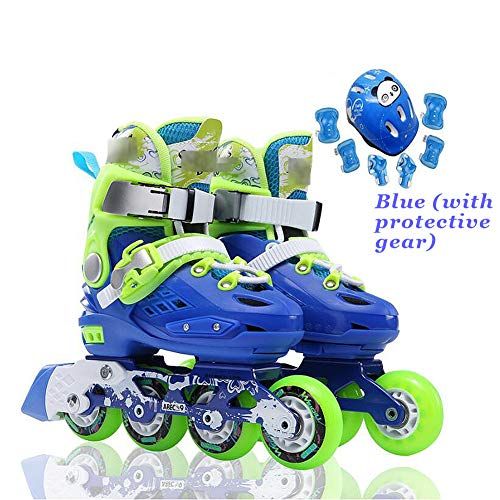  HYM Skates Verstellbare Rollschuhe fuer Kinder - Quad-Skates und gepolsterte Roller-Blades Inline-Skates Groesse Pro-Skating fuer Kinder The Senden Sie den gesamten Satz von Schutzausr