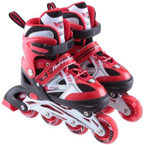  HYM Erhaltlich in S/M/L/Inline Skates Rollschuhe Kinder Grosse Anfanger Komfortable Rollschuhe Inline Skates Madchen Jungen Pink/blau,Red,S