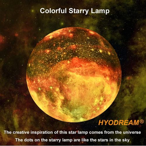  [아마존베스트]HYODREAM 3D Moon Lamp Kids Night Light Galaxy Lamp 16 Colors LED Light with Rechargeable Battery Touch & Remote Control as Birthday Gift for Boys/Girls/Baby