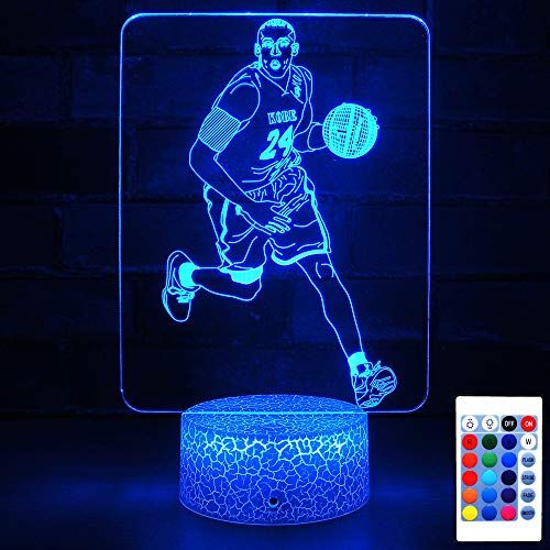  [아마존베스트]HYODREAM Kobe Bryant Night Light Basketball LED Lamp for Adult or Kids as Birthday Gift or Holidays Present