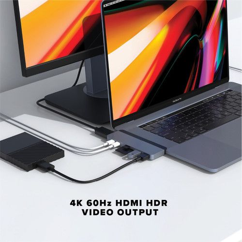  HYPER HyperDrive DUO 7-in-2 USB Type-C Hub for Select MacBook Pro and MacBook Air Models (Space Gray)