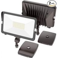 HYPERLITE 70W Flood Lights Outdoor 2 Pack, LED Flood Light with Knuckle Mount, Floodlight Wall Mount 5000K 7,700Lm IP65 Waterproof LED Security Lights for Yard Garden Garage UL Listed