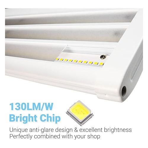  HYPERLITE 4FT High Bay LED Shops Lights 220W, 28,600lm 5000K High Bay Linear Light 1-10V Dimmable UL Approved AC 120-277V for Garage Factory Workshop