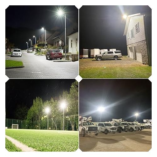  HYPERLITE LED Parking Lot Lights 150W UL Certified IP65 LED Pole Light with Dusk to Dawn Photocell - 5000K 25,500lm Equivalent to 600W HPS/HID- Adjustable Slip Fitter Mounting