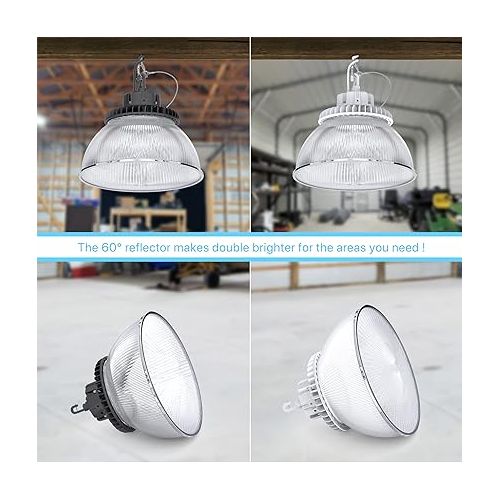  HYPERLITE 60 Degree PC Reflector ONLY for Hero Series LED High Bay Light 2-Pack (Milky Reflector with Cover)