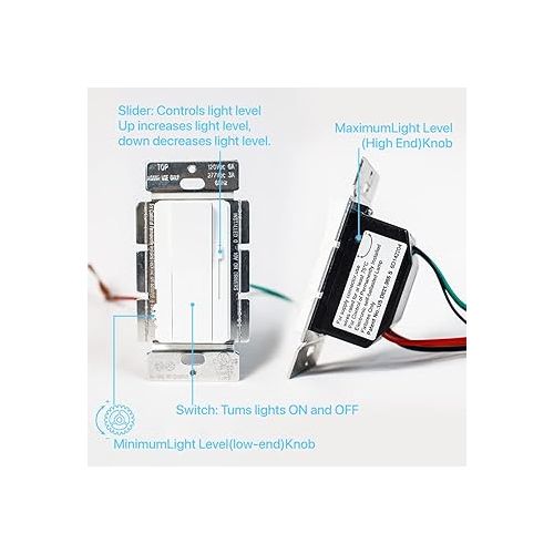  Hyperlite 1-10V Dimmer Switch for 1-10V Dimmable LED,Single-Pole Solide,UL Listed