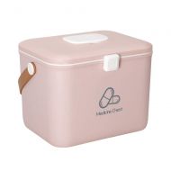 HYRL Multi-Layers First Aid Kit, Portable Household Medical Storage Box Large-Capacity Medicine Storage Box -PP Material, Light and Durable,Pink