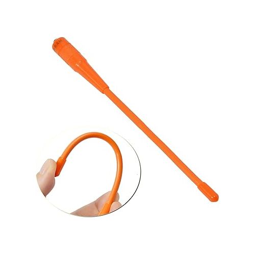  HYS SMA Female HT Antenna Dual Band VHF UHF 144/430Mhz Soft Whip Orange Antennas for WOUXUN KG-UVD1P KG-UV6D KG-659 Baofeng/Pufeng UV-5R 888S UV-82 DMR-6X2 DM-1701 (Pack of 2)