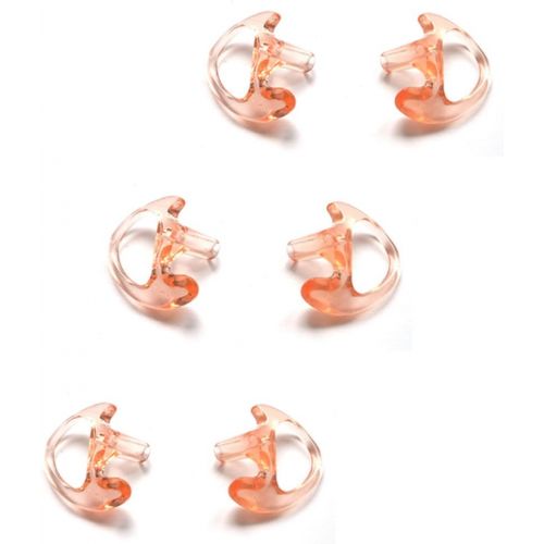  HYS Replacement Soft Silicone Ear Buds Medium Earmold for Walkie Talkie Air Acoustic Earpiece Headset (Pack of 3 Pairs)