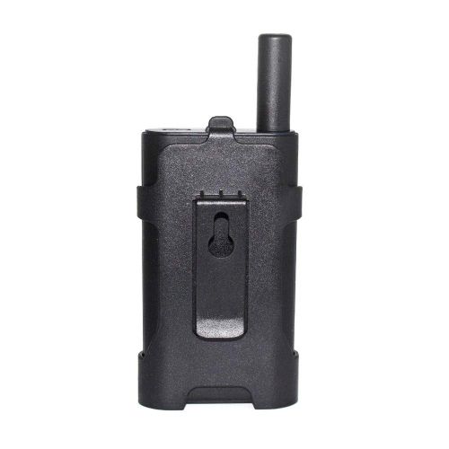  HYS Mini Walkie Talkie UHF 400-480MHz 16 Channels Long Range Portable Handheld Ham Radio Li-ion Battery and G Shape Earpiece Two Way Radios (Black 2 Pack)