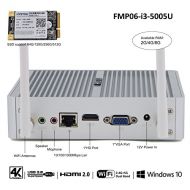 HYSTOU FMP06 Intel Core I3-5005U, Gaming Mini Pc, Mini Desktop Computer,Finless Mini Box PC,Power Interuption Recovery,Support Dual Display，OEM Windows 10 64-bit