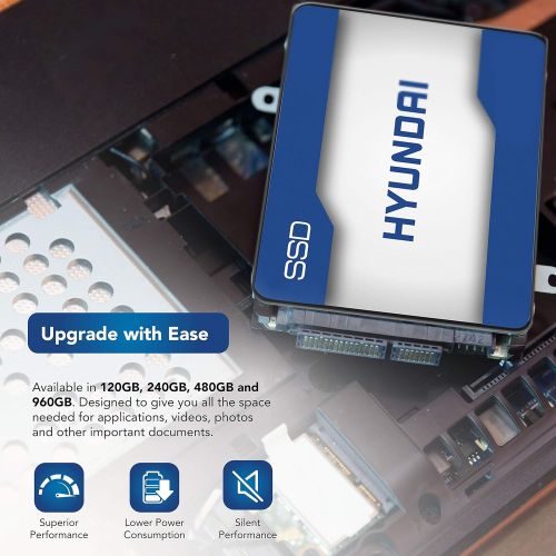  Hyundai 240GB SSD SATA III, 3D NAND 2.5 Internal Solid State Drive (120GB, 240GB, 480GB, 960GB)