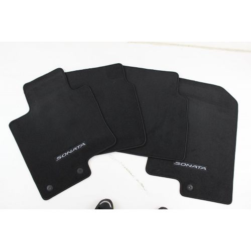  HYUNDAI Genuine Accessories 3QF14-AC200RY Black Front and Rear Carpet Floor Mat Sonata Sonata Hybrid