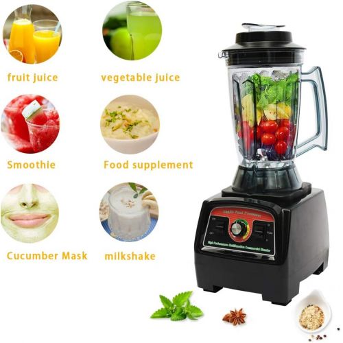  HYYKJ-US Professional Countertop Blender 2800W Commercial Smoothie Blender Shakes Smoothies Juicer Maker Machine with 140 OZ BPA Free Pitcher (Smoothie Blender)