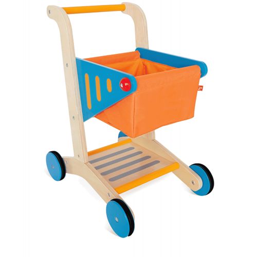  HaPe Hape Pretend Play Mini Wooden Kids Toddler Supermarket Grocery Shopping Cart