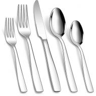 HaWare 18/10 Stainless Steel Flatware, 40-Piece Silverware Set Service for 8, Fancy Tableware Cutlery Set for Home Restaurant, Include Knife Fork Spoon, Mirror Finish Eating Utensils, Dishwasher Safe