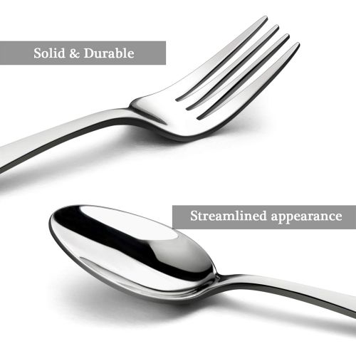  [아마존베스트]20-Piece Heavy Silverware Set, HaWare Premium Grade Stainless Steel Flatware Cutlery Set, Modern and Elegant Design for Home| Restaurant| Wedding, Mirror Polished and Dishwasher Sa