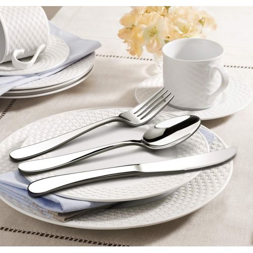  [아마존베스트]20-Piece Heavy Silverware Set, HaWare Premium Grade Stainless Steel Flatware Cutlery Set, Modern and Elegant Design for Home| Restaurant| Wedding, Mirror Polished and Dishwasher Sa