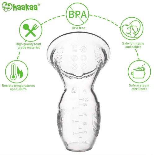  [아마존베스트]Haakaa Manual Breast Pump 4oz/100ml,2019 New Style