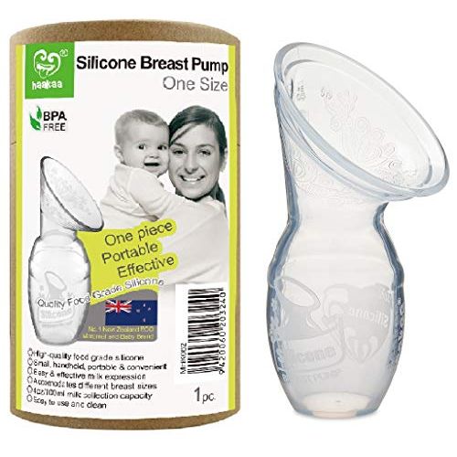  [아마존베스트]Haakaa Silicone Breastfeeding Manual Breast Pump Milk Pump 100% Food Grade Silicone BPA PVC and...