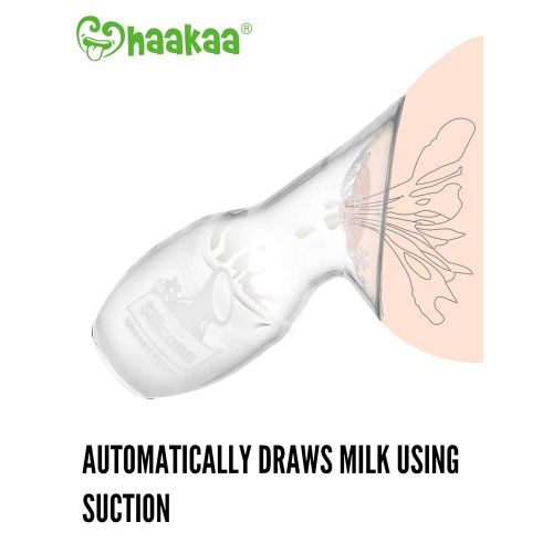  [아마존베스트]Haakaa Silicone Breastfeeding Manual Breast Pump Milk Pump 100% Food Grade Silicone BPA PVC and...