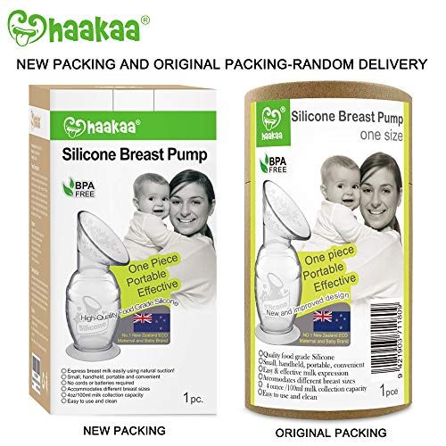  [아마존베스트]Haakaa Manual Breast Pump with Stopper 4oz/100ml