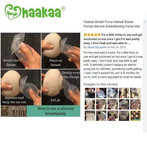  [아마존베스트]Haakaa Manual Breast Pump 3oz/90ml, Original Style