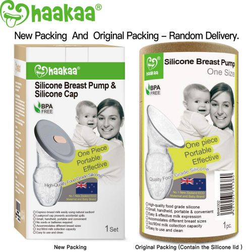  [아마존베스트]Haakaa Manual Breast Pump Milk Saver 3oz/90ml+Lid