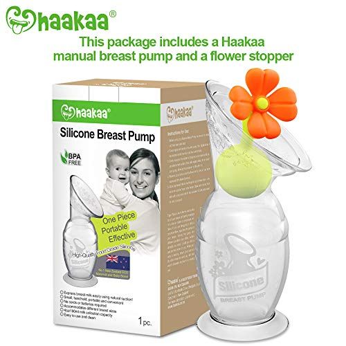  [아마존베스트]Haakaa Breast Pump Manual with Stopper 4oz/100ml
