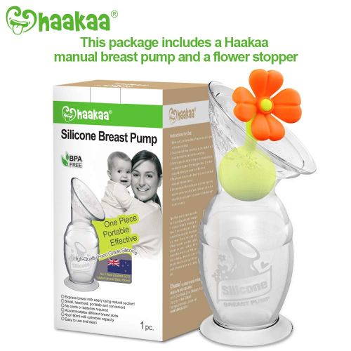  [아마존베스트]Haakaa Breast Pump Manual with Stopper 4oz/100ml