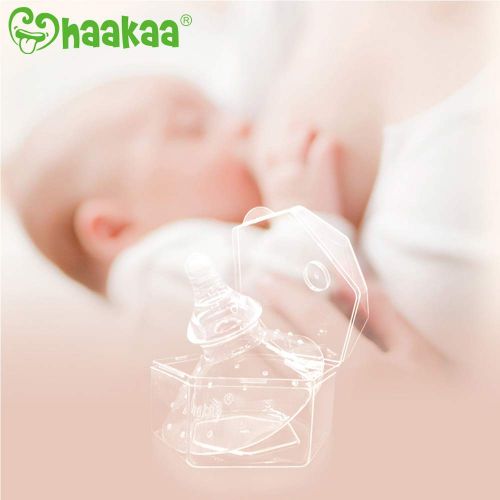  [아마존베스트]Haakaa Nipple Shield Breastfeeding with Carry Case Using for Protects Sore Cracked Nipples Flat Inverted...