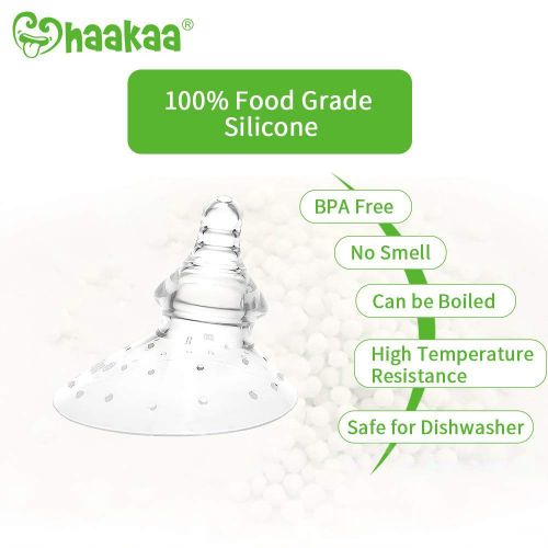  [아마존베스트]Haakaa Nipple Shield Breastfeeding with Carry Case Using for Protects Sore Cracked Nipples Flat Inverted...