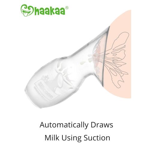  Haakaa New Silicone Breast Pump 150ML with Suction 100% Food Grade Silicone BPA PVC and Phthalate Free (150ml)