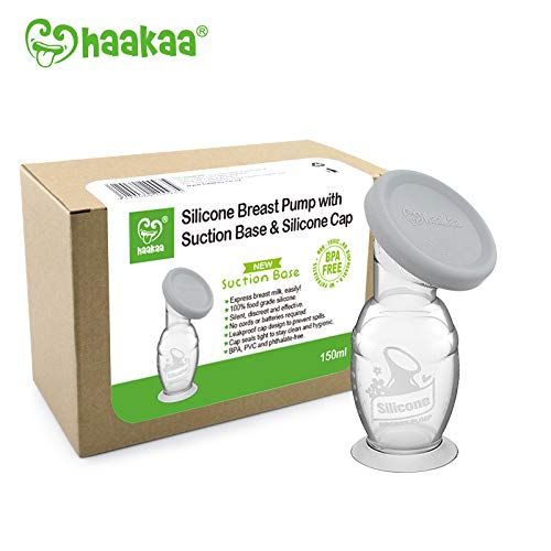  Haakaa Gen 2 Silicone Breast Pump with Suction Base and Leak-Proof Silicone Cap, 5 oz/150 ml, BPA PVC and Phthalate Free