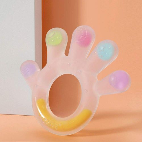  haakaa Teething Toys for Babies 3+ Months Colorful Palm Shape Food-Grade Silicone BPA Free