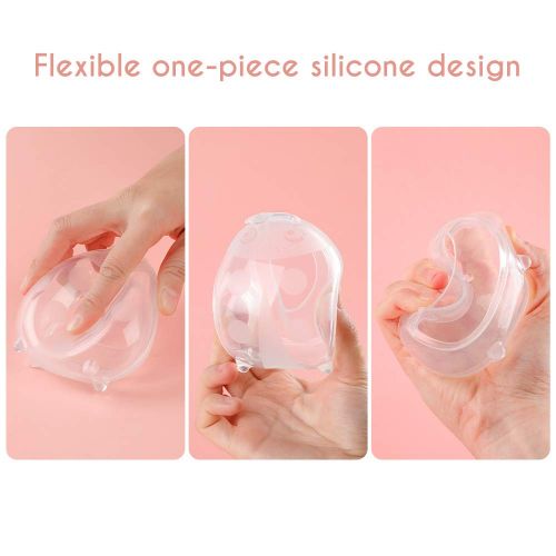  Haakaa Breast Shells Nursing Cup Silicone Breast Milk Collector Milk Savers for Breastfeeding Nipple Shells Protect Sore Nipples Extra-Soft and Reusable, 1 PC
