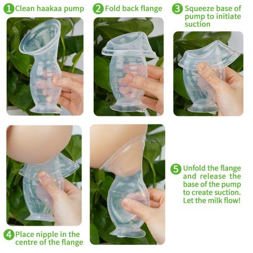  Haakaa Manual Breastpump Saver with Base 4oz/100ml