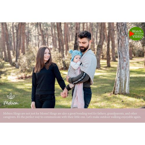  Haakaa Baby Wrap Carrier Ring Sling-Luxury Extra Soft Turkish Cotton Muslin Grey Rose