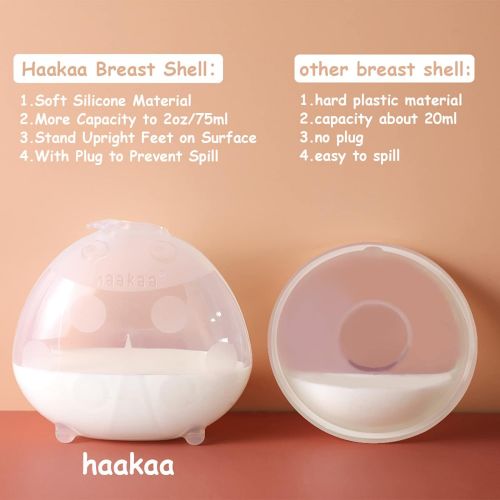  Haakaa Ladybuyg Silicone Milk Collector 2 oz/75 ml, 2 pk