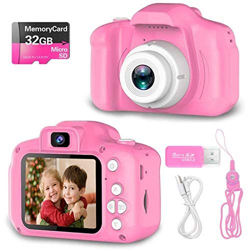  [아마존베스트]Hachis Choice Gifts Kids Camera Toys for 1-6 Year Old Boys, Compact Cameras for Toddlers,Best 1 2 3 4 5 6 Year Old Boy Birthday Gift,Blue (32G SD Card Included)