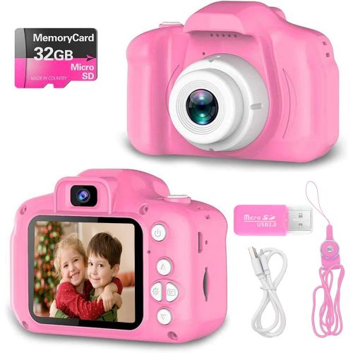  [아마존베스트]Hachis Choice Gifts Kids Camera Toys for 1-6 Year Old Boys, Compact Cameras for Toddlers,Best 1 2 3 4 5 6 Year Old Boy Birthday Gift,Blue (32G SD Card Included)