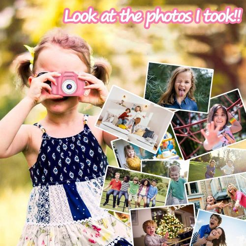  [아마존베스트]Hachis Choice Gifts Kids Camera Toys for 1-6 Year Old Boys, Compact Cameras for Toddlers,Best 1 2 3 4 5 6 Year Old Boy Birthday Gift,Blue (32G SD Card Included)