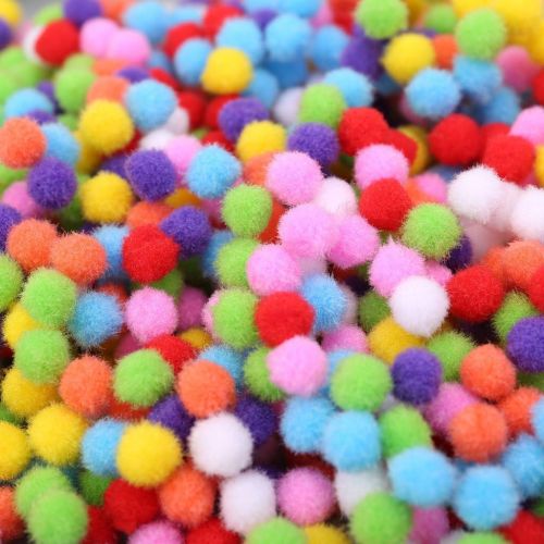  [아마존베스트]Hacloser 1000 Pcs/Set Mini Pompoms Ball Mixed Color, Round 10mm Fluffy Felt Balls DIY Craft Making