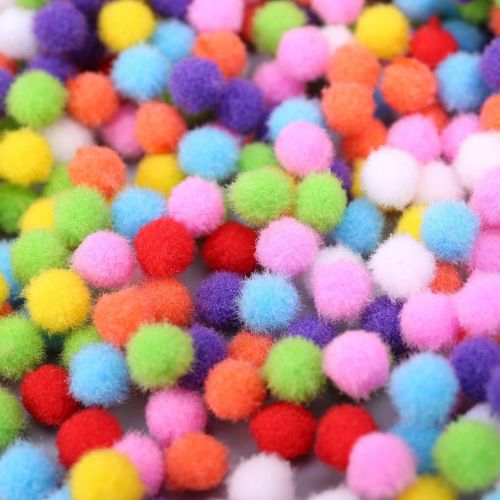  [아마존베스트]Hacloser 1000 Pcs/Set Mini Pompoms Ball Mixed Color, Round 10mm Fluffy Felt Balls DIY Craft Making