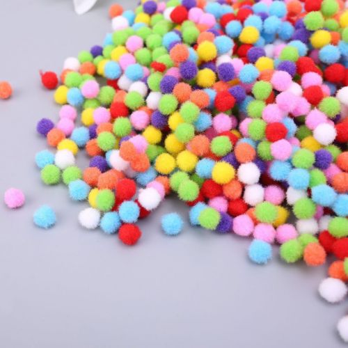  [아마존베스트]Hacloser 1000 Pcs/Set Mini Pompoms Ball Mixed Color, Round 10mm Fluffy Felt Balls DIY Craft Making