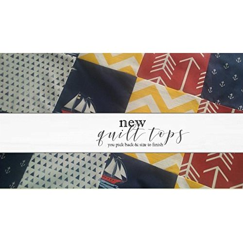  Hadan baby blanket New Quilt Tops Baby Blanket Build your own soft and cuddly Baby Blanket Nautical Sailboats Chevron Arrows Navy Red and Yellow