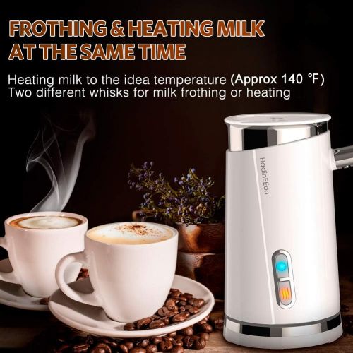  [아마존 핫딜] [아마존핫딜]HadinEEon Milk Frother, Electric Milk Frother & Steamer for Making Latte, Cappuccino, Hot Chocolate, Automatic Cold Hot Milk Frother & Warmer (4.4 oz/10.1 oz), Coffee Frother Milk