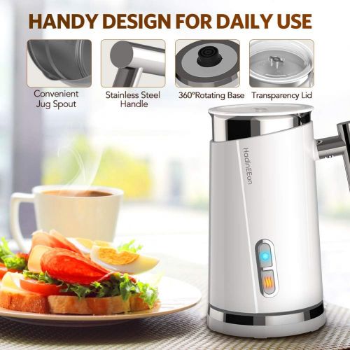  [아마존 핫딜] [아마존핫딜]HadinEEon Milk Frother, Electric Milk Frother & Steamer for Making Latte, Cappuccino, Hot Chocolate, Automatic Cold Hot Milk Frother & Warmer (4.4 oz/10.1 oz), Coffee Frother Milk